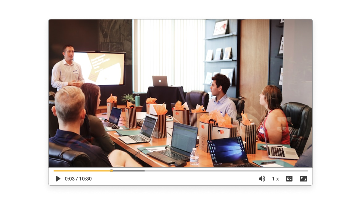 Team using Visla’s company intro video creator to introduce their brand with engaging visuals and voiceover.